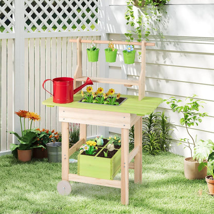 Kids Mud Kitchen with Pots and Planting Trough