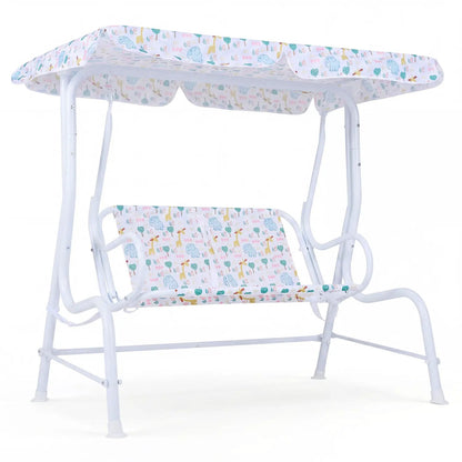 Kids Patio Swing Two Seater Outdoor Porch Canopy