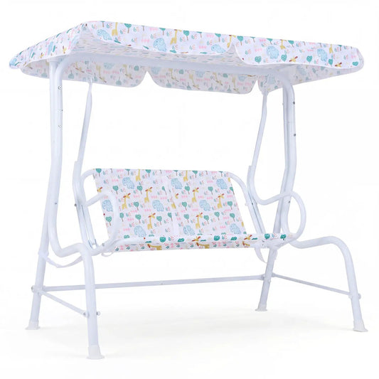 Kids Patio Swing Two Seater Outdoor Porch Canopy