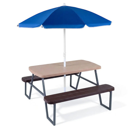 Kids Picnic Table With Benches Seats Up To 4