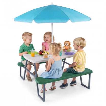 Kids Picnic Table With Benches Seats Up To 4