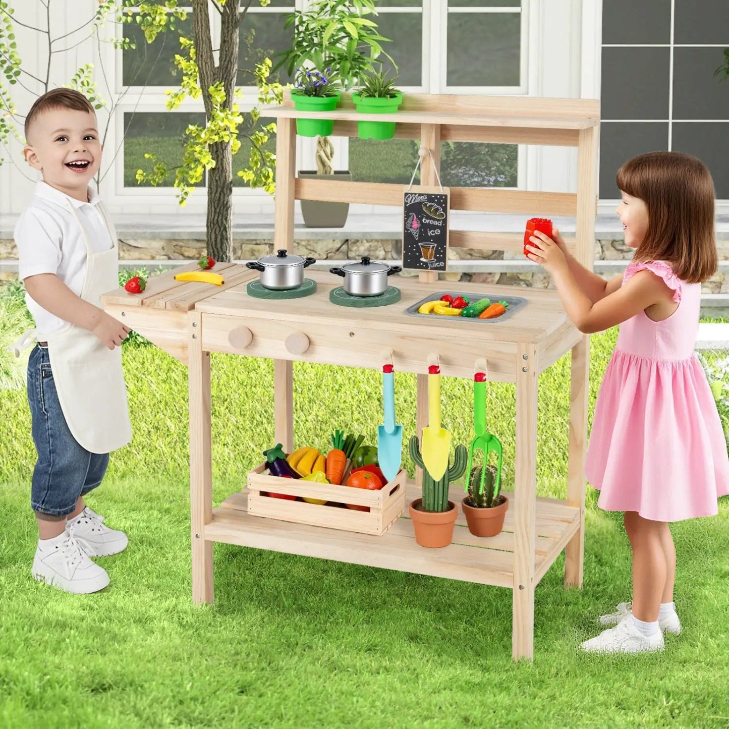 Kids Kitchen Set with Stoves for Boys and Girls