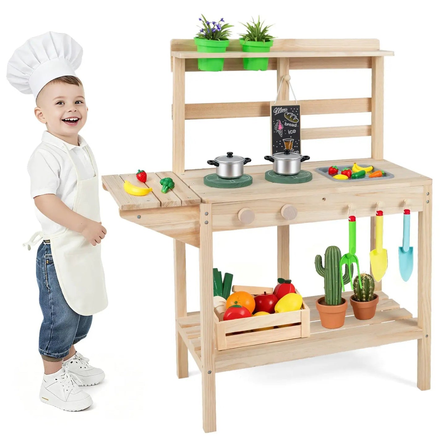 Kids Kitchen Set with Stoves for Boys and Girls