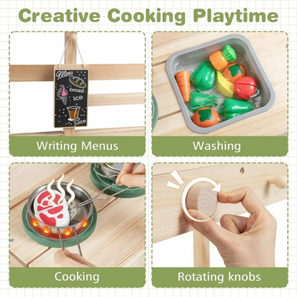 Kids Kitchen Set with Stoves for Boys and Girls