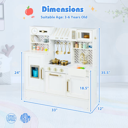 Kids play kitchen by DirectDeals with stoves and faucet, white toy kitchen with oven and sink on Tampa Home & Garden Store