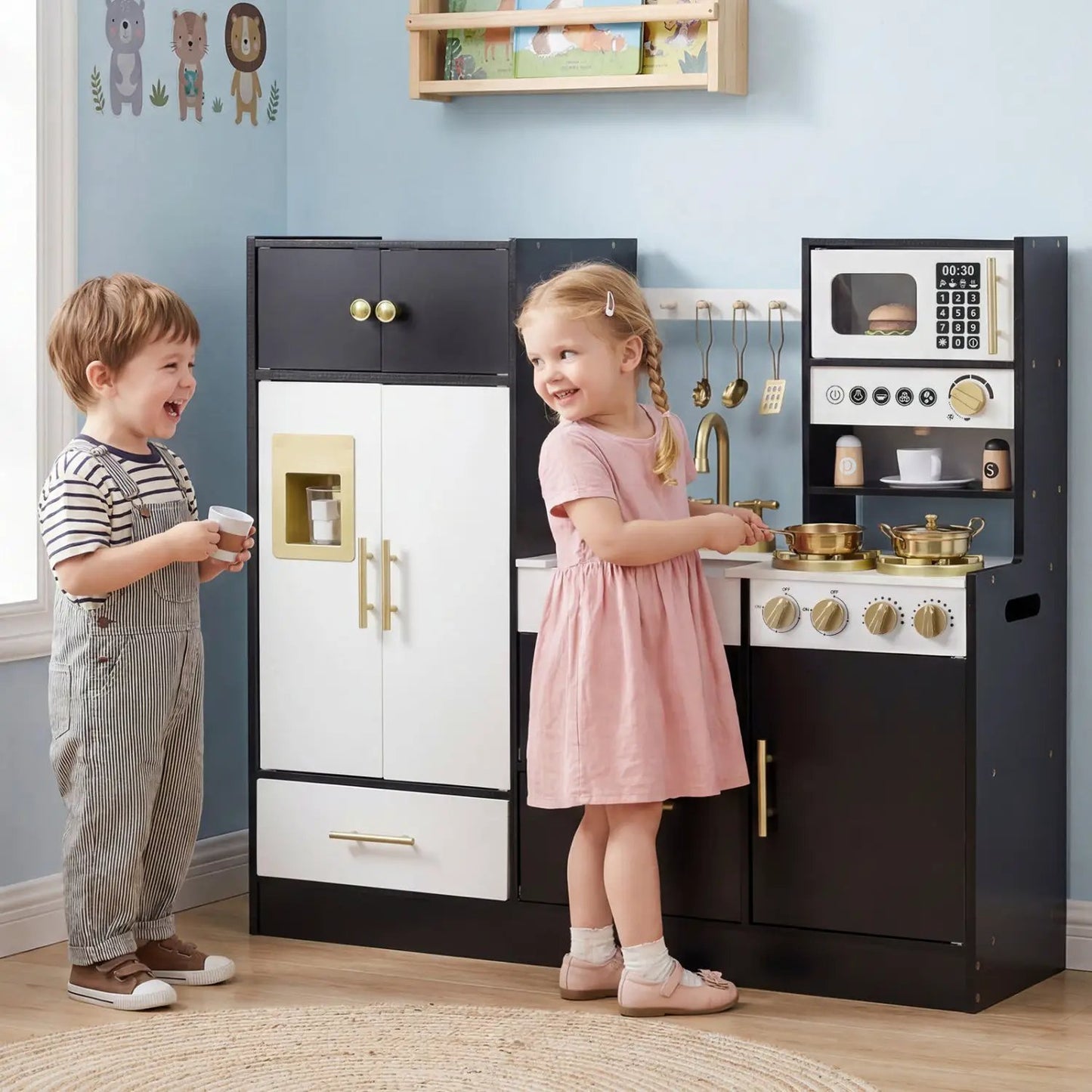 Kids Play Kitchen with Realistic Lights Sounds
