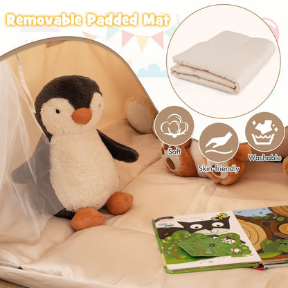GemGear Kids Play Tent Large Playhouse with glow-in-the-dark stars and beige mat on Tampa Home & Garden Store