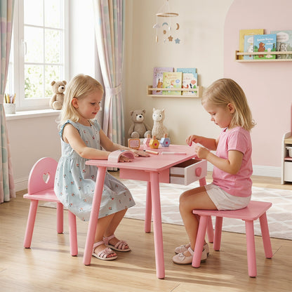 Kids Nail Salon Playset with Table and Stools