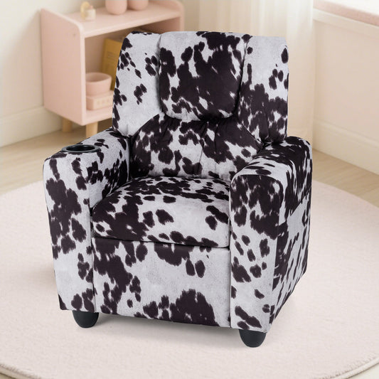 Kids Recliner Chair Push Back Toddler Reclining Armchair with Cup Holder - Tampa Home & Garden Store