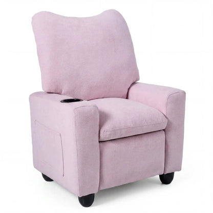 Kids Recliner Sofa with Adjustable Footrest and Cup Holder