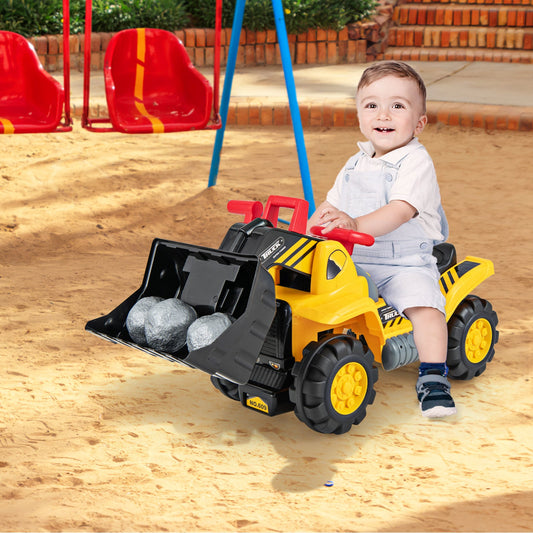 Kids Ride On Bulldozer Toy Play Truck with Adjustable Bucket Aged 3+ Years Old - Tampa Home & Garden Store