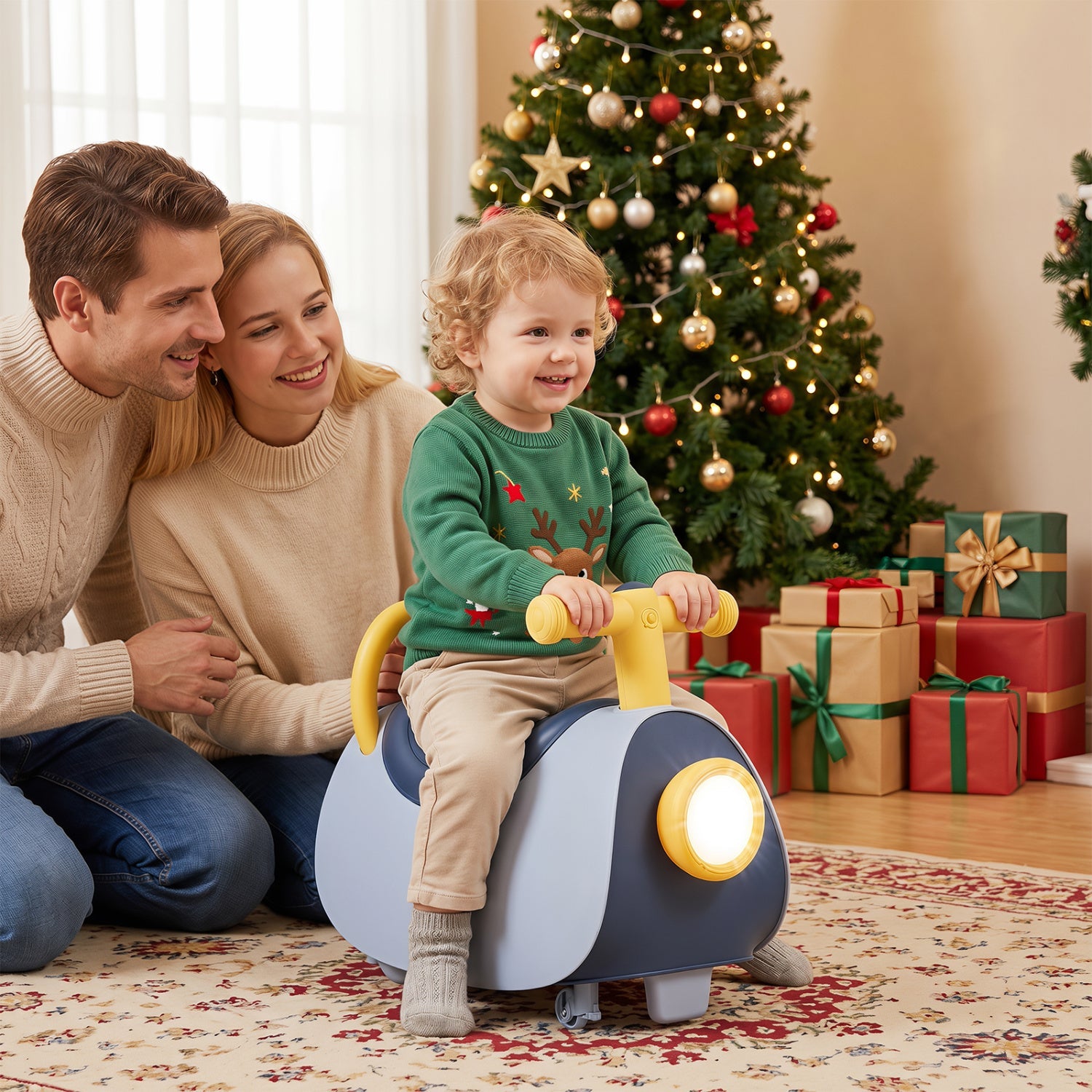 Kids push car with music and storage ride-on toy for 18-36 months, blue body, DirectDeals on Tampa Home & Garden Store