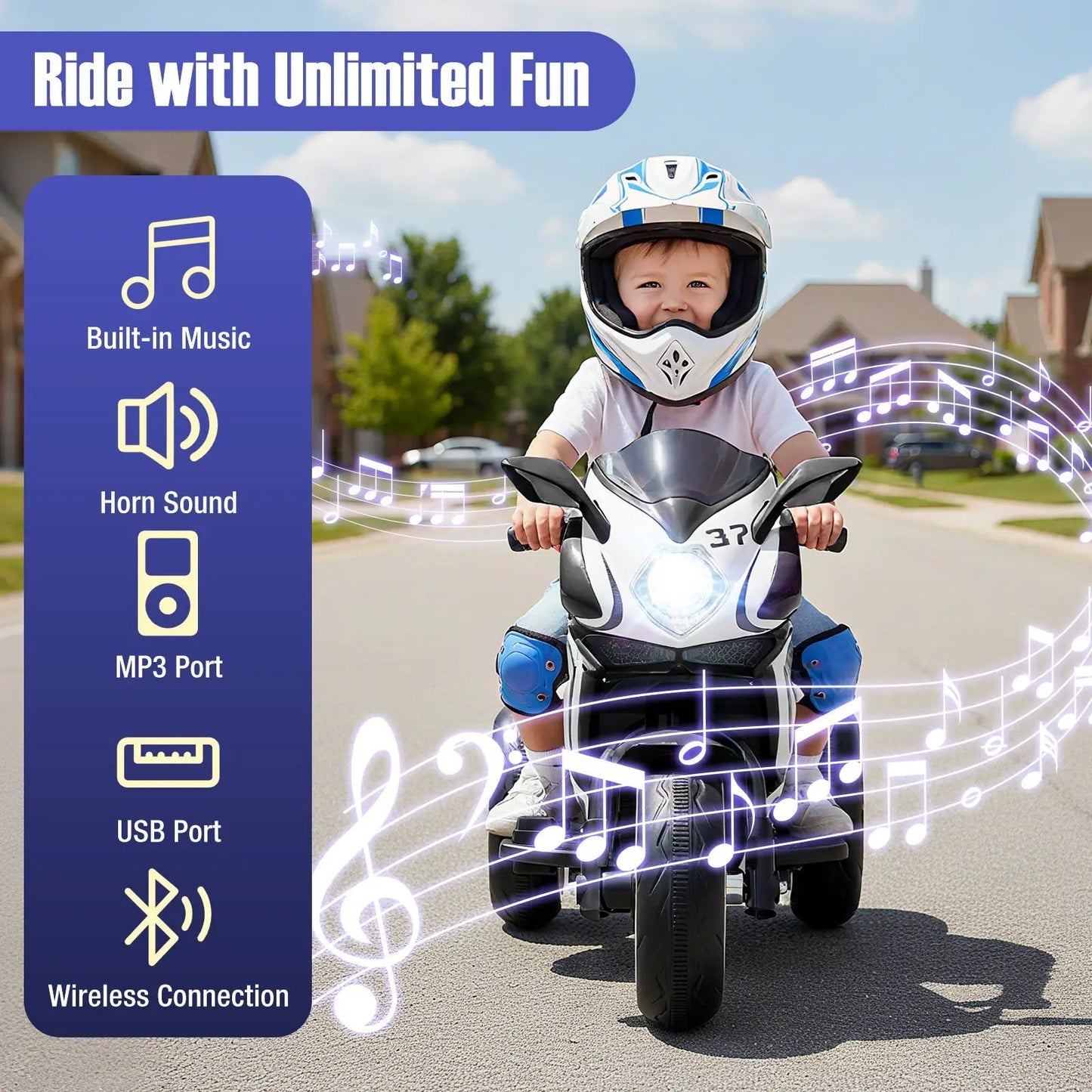 Kids Ride on 6V Battery Powered Motorcycle