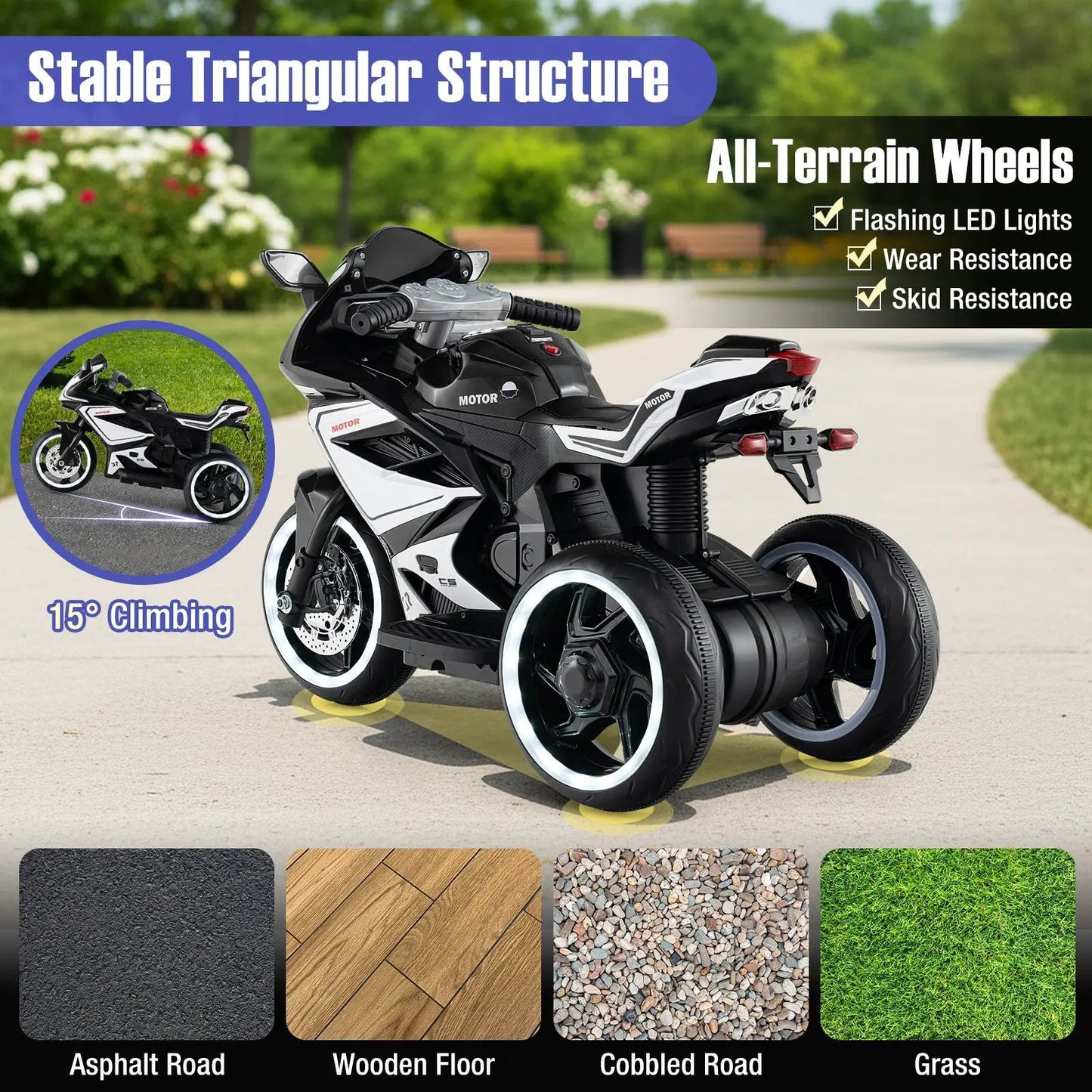 Kids Ride on 6V Battery Powered Motorcycle