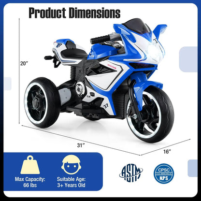 Kids Ride on 6V Battery Powered Motorcycle