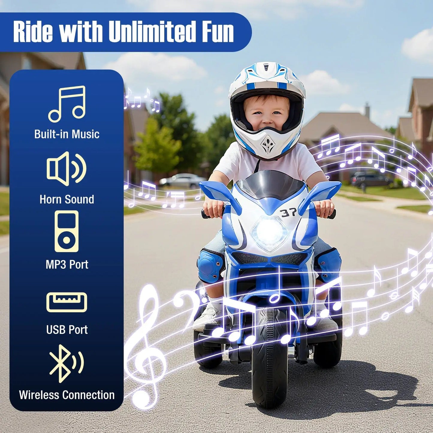 Kids Ride on 6V Battery Powered Motorcycle