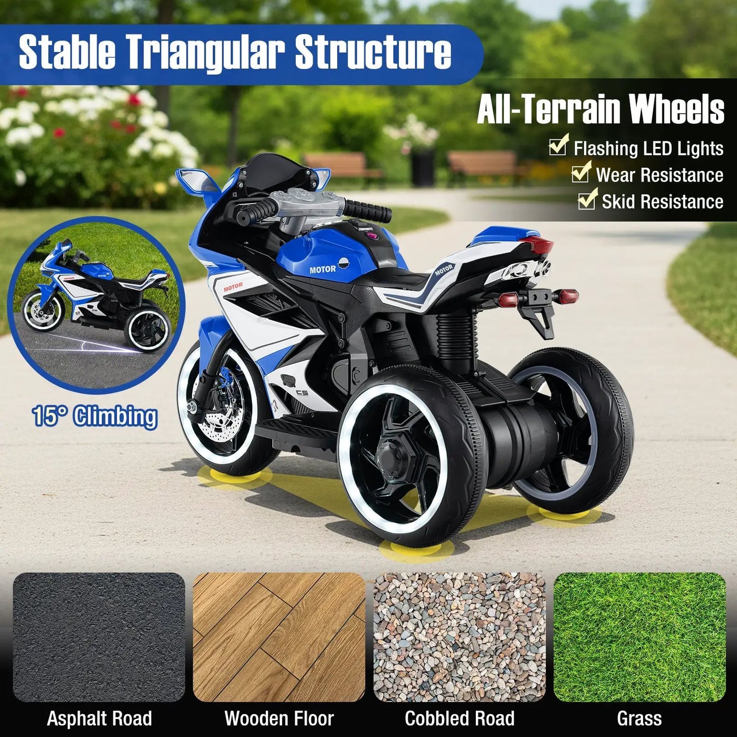 Kids Ride on 6V Battery Powered Motorcycle