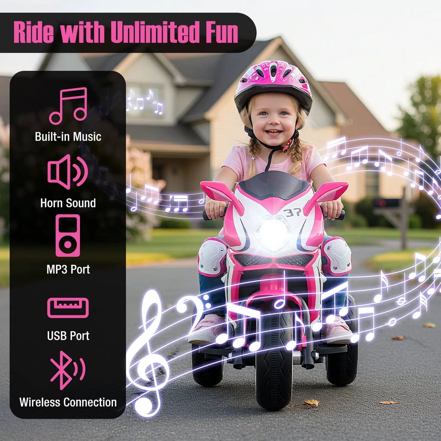 Kids Ride on 6V Battery Powered Motorcycle