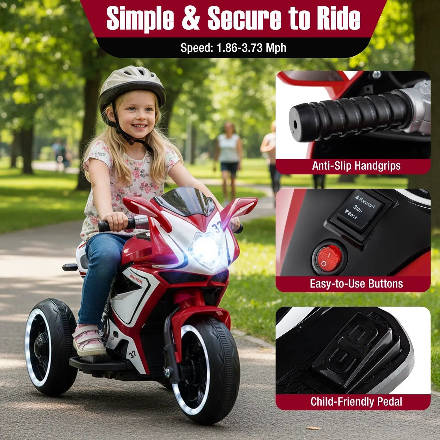Kids Ride on 6V Battery Powered Motorcycle
