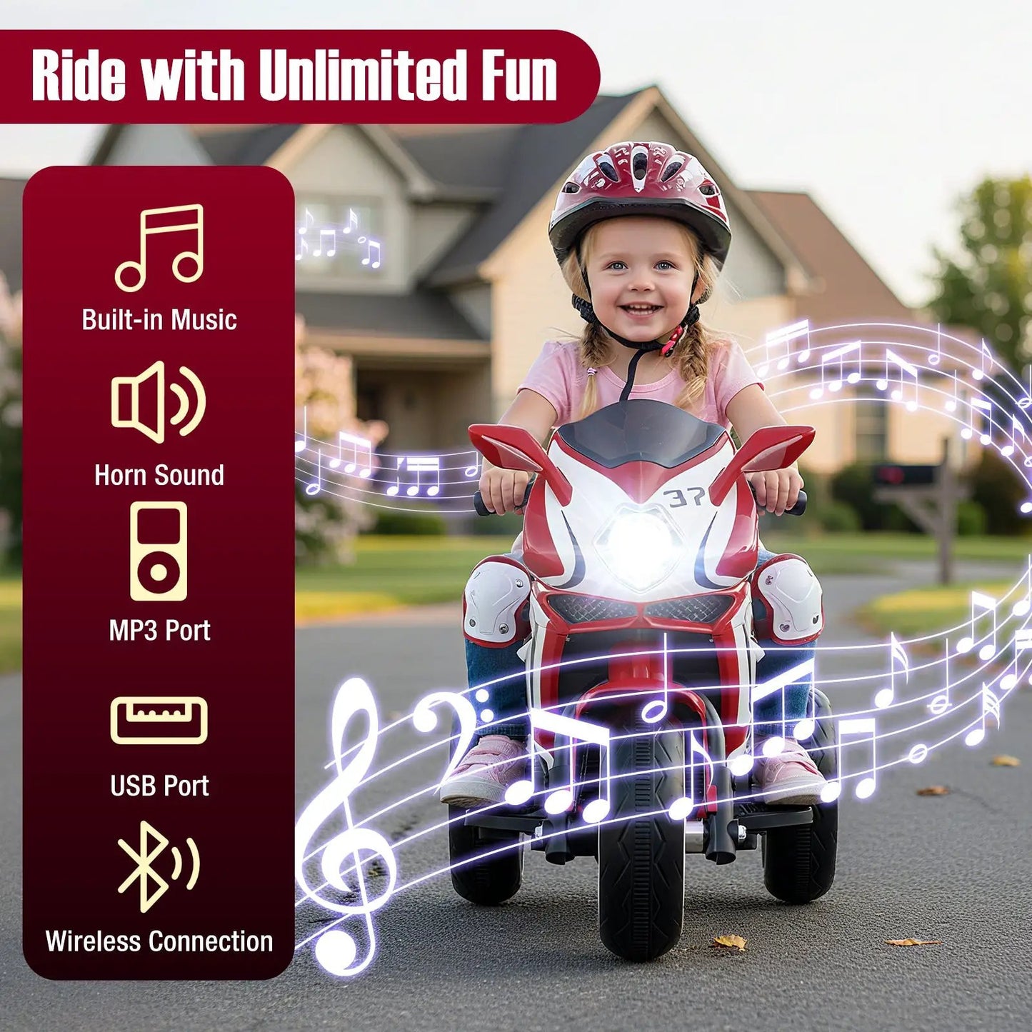 Kids Ride on 6V Battery Powered Motorcycle