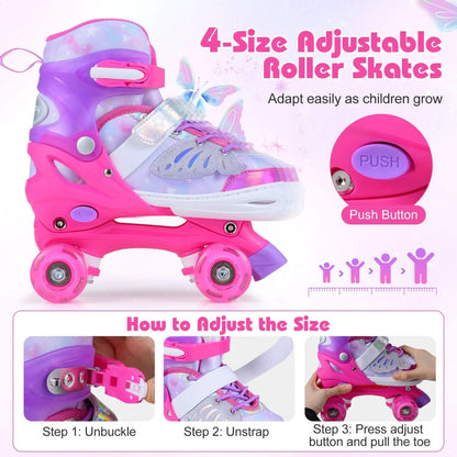 Kids Roller Skates for Toddlers Light Up Wheels