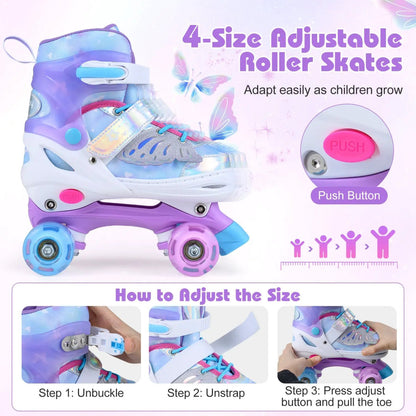 Kids Roller Skates for Toddlers Light Up Wheels