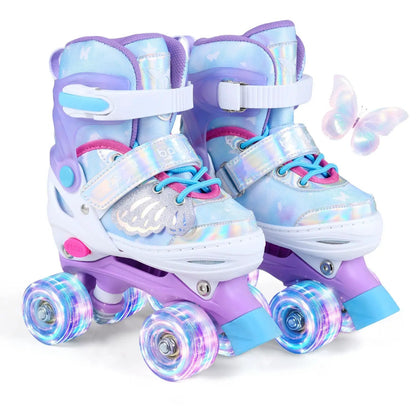 Kids Roller Skates Ages 5 7 Bright Lights