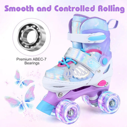 Kids Roller Skates Ages 5 7 Bright Lights