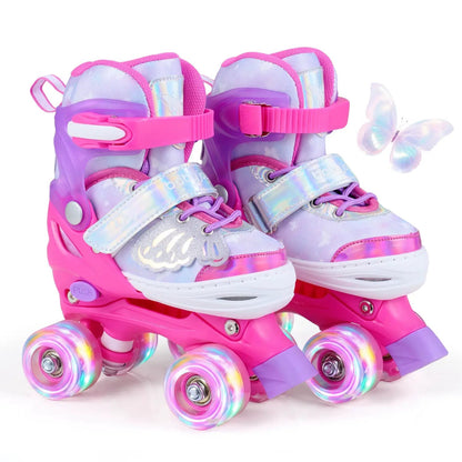 Kids Roller Skates Ages 5 7 Bright Lights