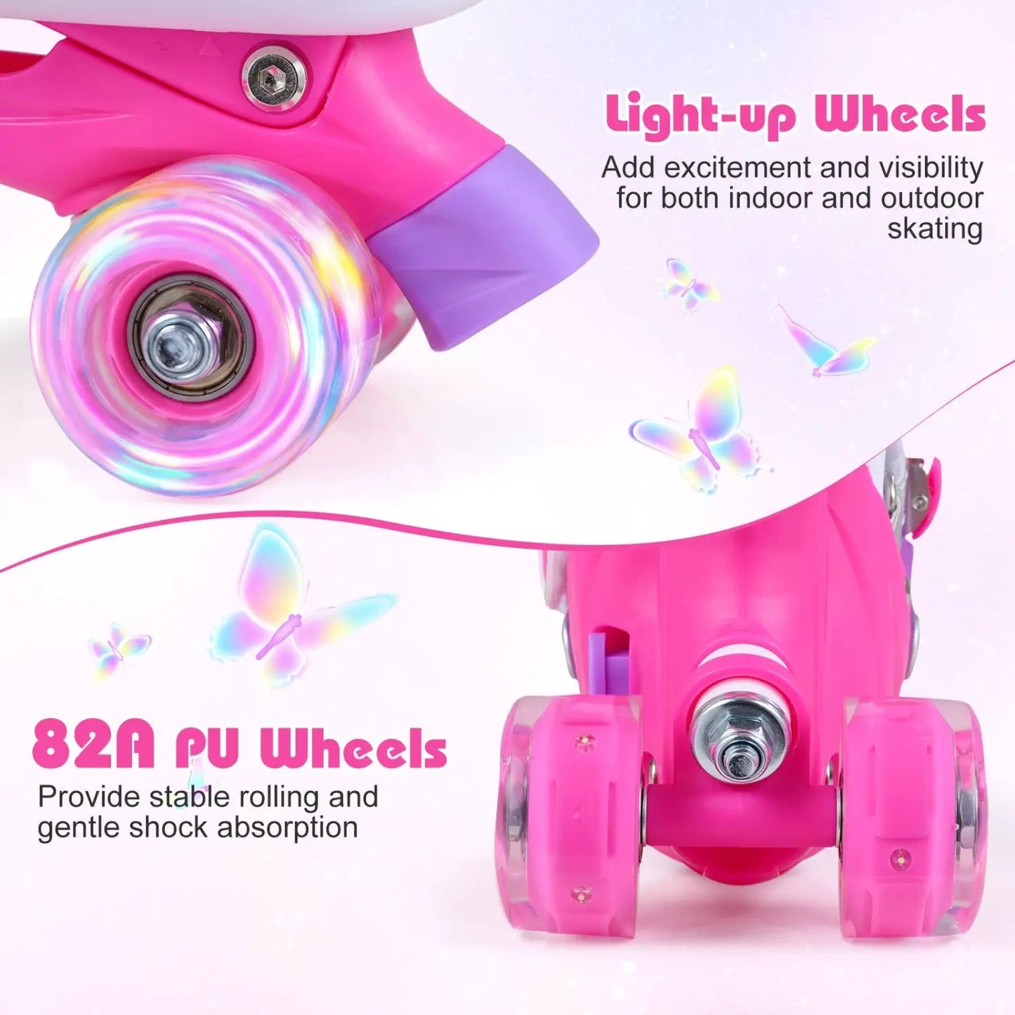 Kids Roller Skates Ages 5 7 Bright Lights