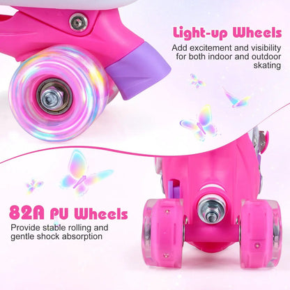 Kids Roller Skates Ages 5 7 Bright Lights