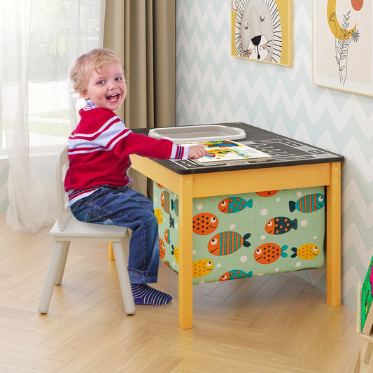 3-in-1 Kids Sand Water Activity Table with Foldable Storage Bin - Tampa Home & Garden Store