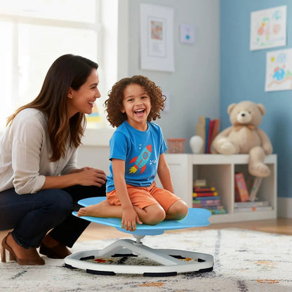 Kids Sensory Swivel Chair 360 Spin with Base