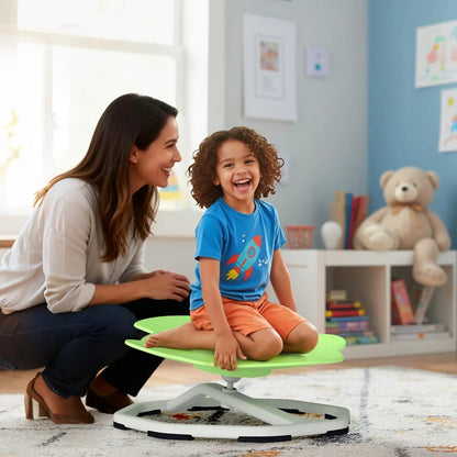 Kids Sensory Swivel Chair 360 Spin with Base