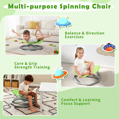 Kids Sensory Swivel Chair 360 Spin with Base