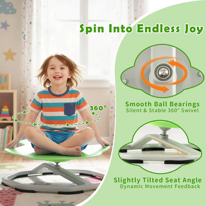 Kids Sensory Swivel Chair 360 Spin with Base