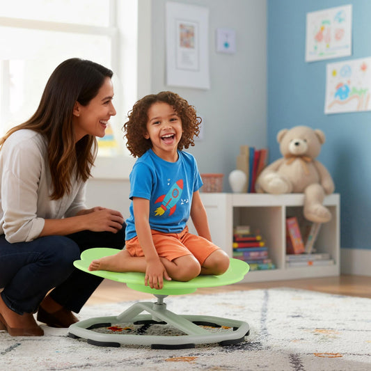 Kids Sensory Swivel Chair Cat Claw 360¬∞ Spinning Chair with Non-Slip Metal Base - Tampa Home & Garden Store