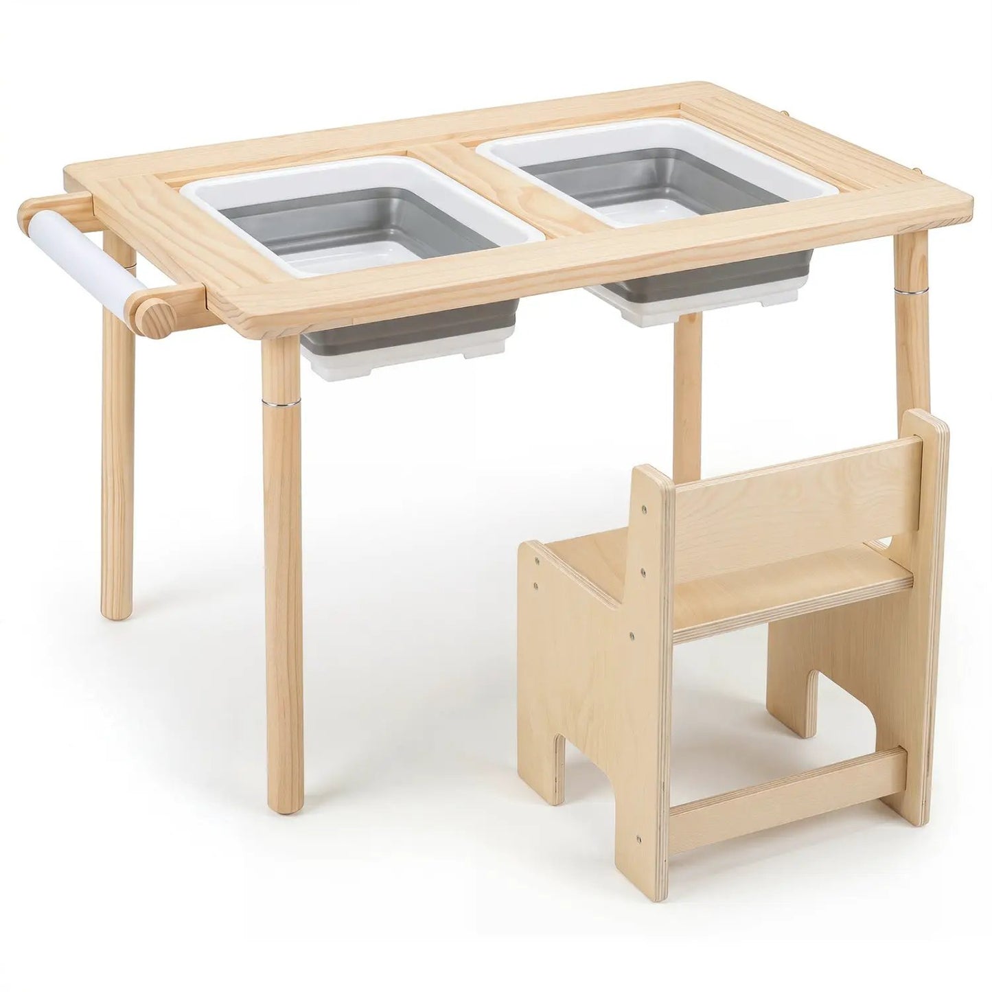 Kids Sensory Table Set Adjustable Height Chairs