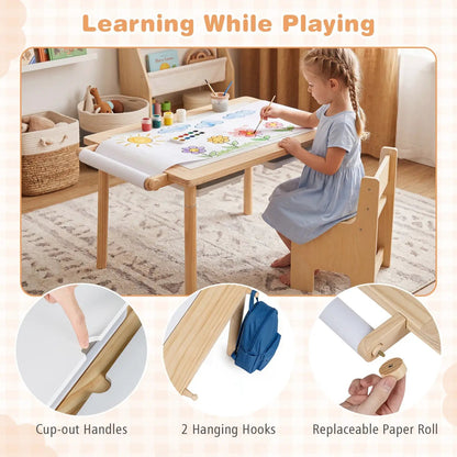 Kids Sensory Table Set Adjustable Height Chairs