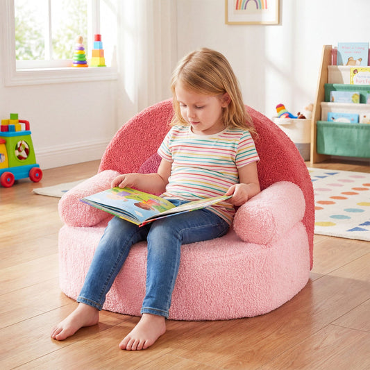 Kids Sofa Toddler Foam Couch with Soft Fleece Fabric Cover - Tampa Home & Garden Store