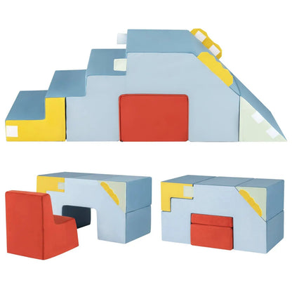 Kids Soft Foam Blocks Velvet Covers Table Set