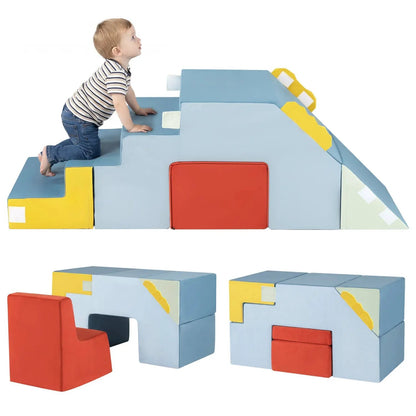Kids Soft Foam Blocks Velvet Covers Table Set
