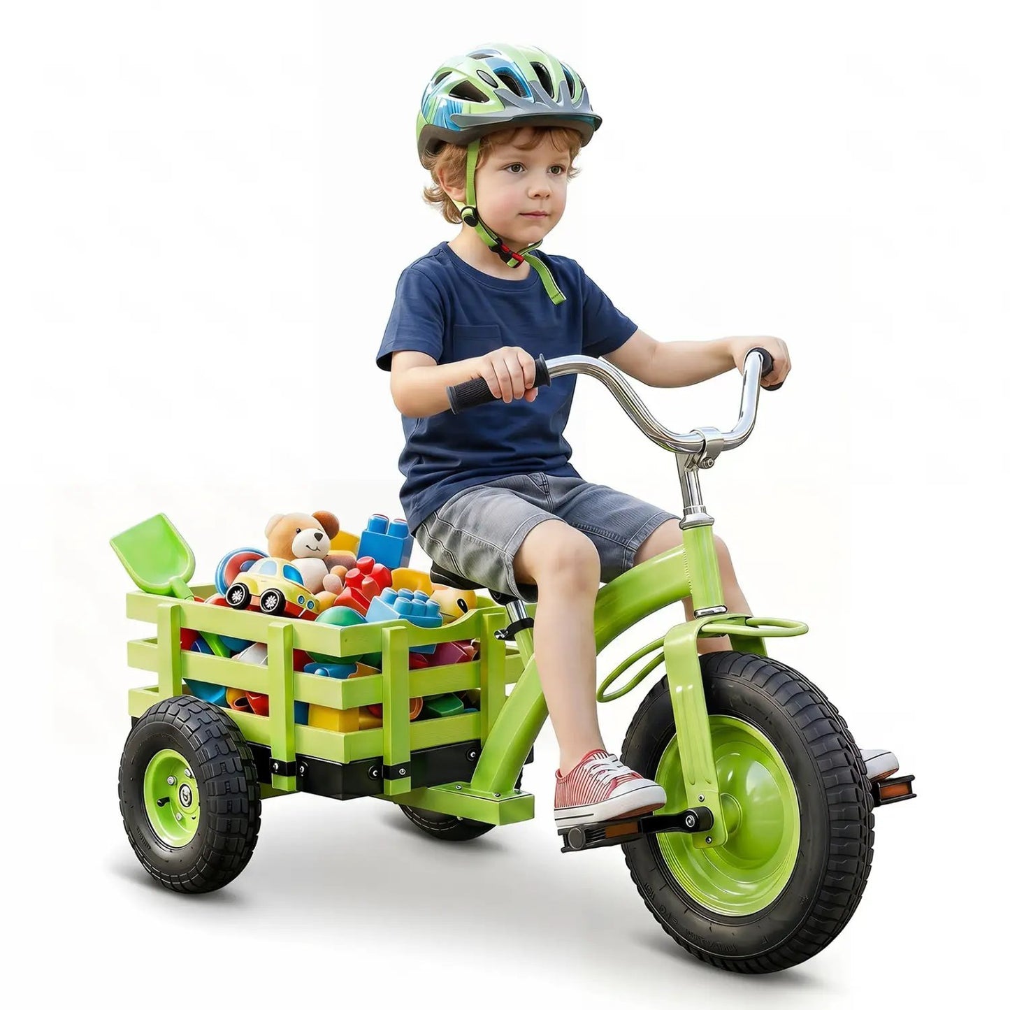 Kids Tricycle With 15-Inch Inflatable Rubber Tires