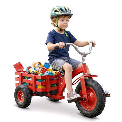 Kids Tricycle With 15-Inch Inflatable Rubber Tires