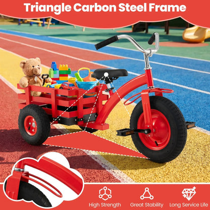 Kids Tricycle With 15-Inch Inflatable Rubber Tires