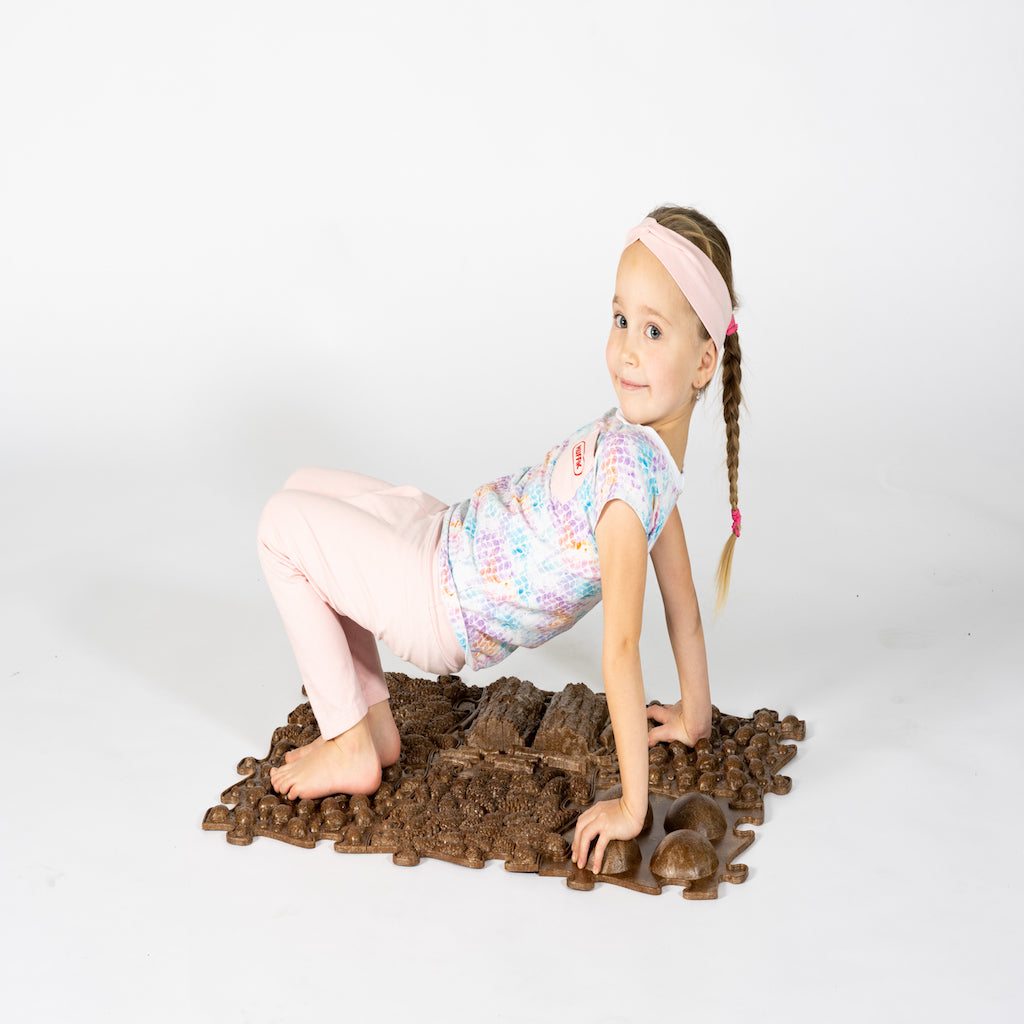 ECO Sensory Playmat Set by TINNITOTS, brown textured baby play mats on Tampa Home & Garden Store
