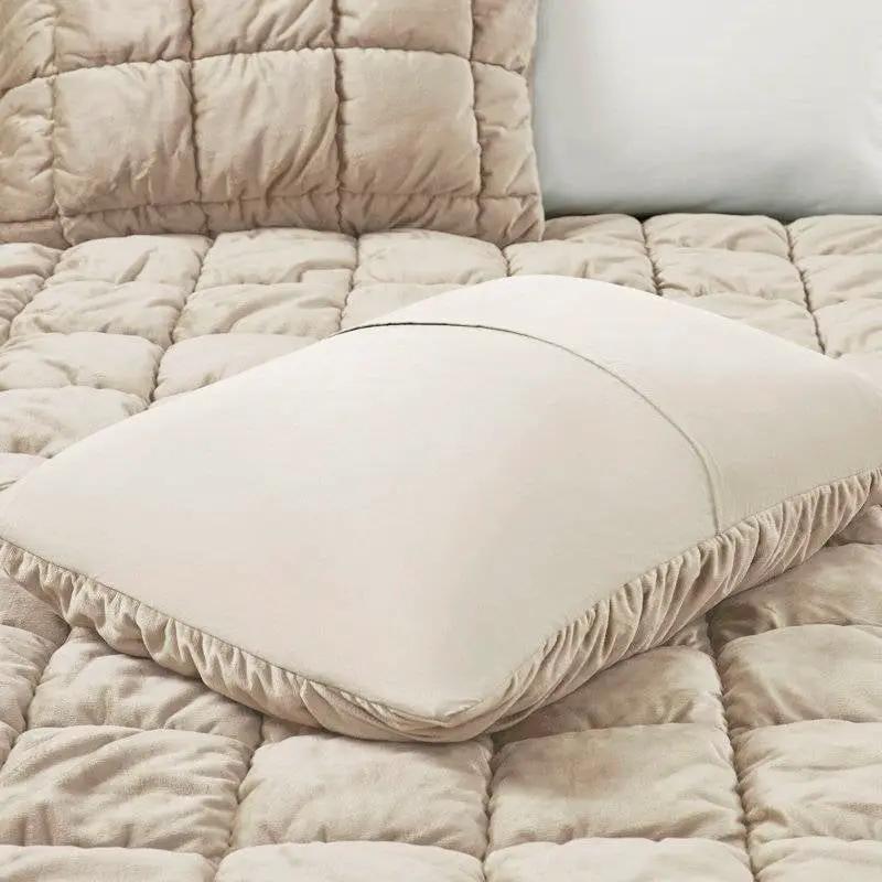 King Beige Velvety Soft Down Alternative Comforter Set - Tampa Home & Garden Store