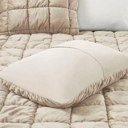 King Beige Velvety Soft Down Alternative Comforter Set - Tampa Home & Garden Store
