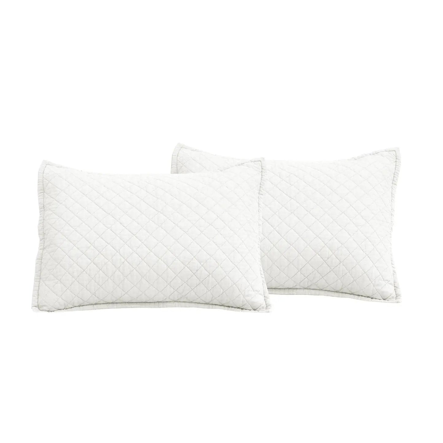 King/CAL King Lightweight Cotton Linen White Reversible 3-PC Quilt Set - Tampa Home & Garden Store