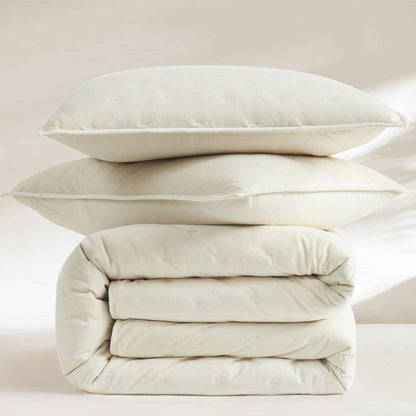 King/CAL King Size 3-Piece Cream Velvet Embroidered Super Soft Quilt Set - Tampa Home & Garden Store